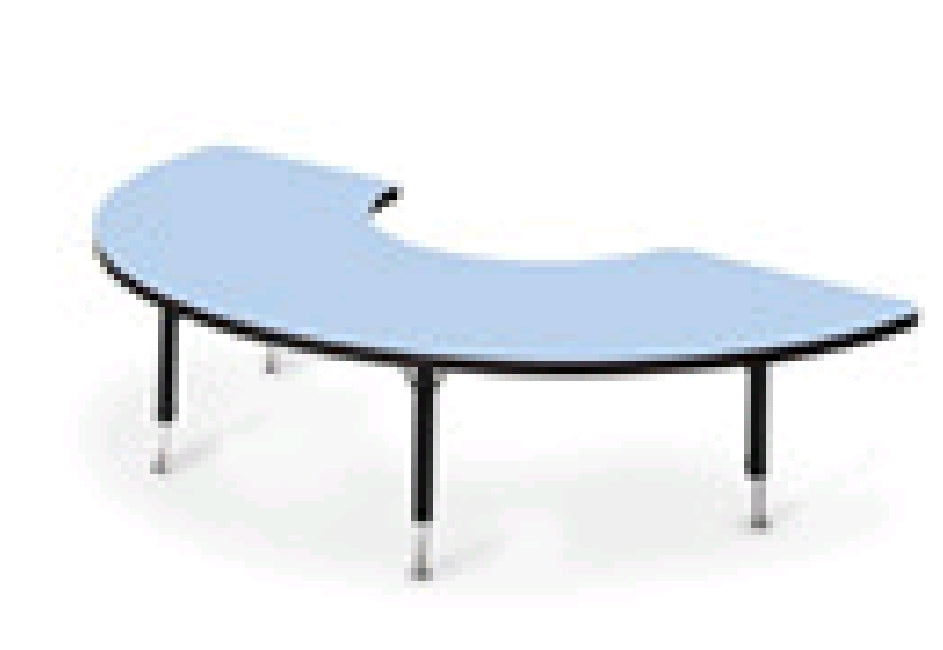 Tuf-Top Arc height adjustable table Red Blue Grey Sky Blue