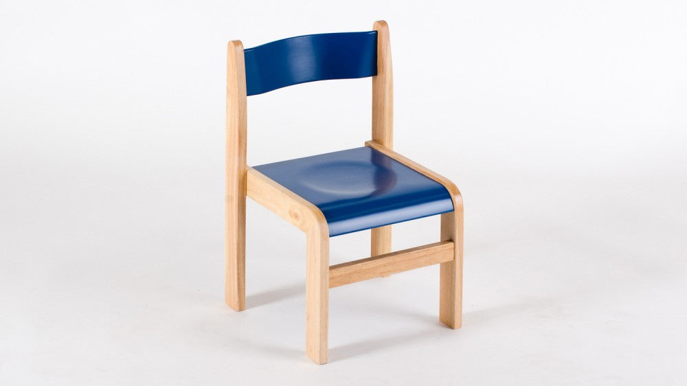 Wooden BLUE chair 350mm 2 pack - Toy Giant 