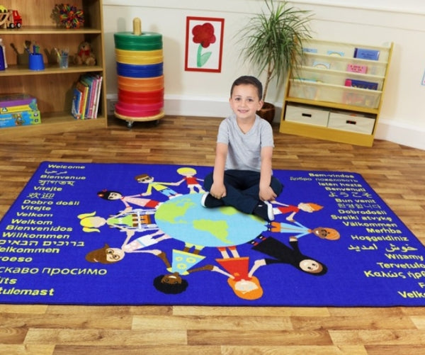 Children of the world welcome carpet