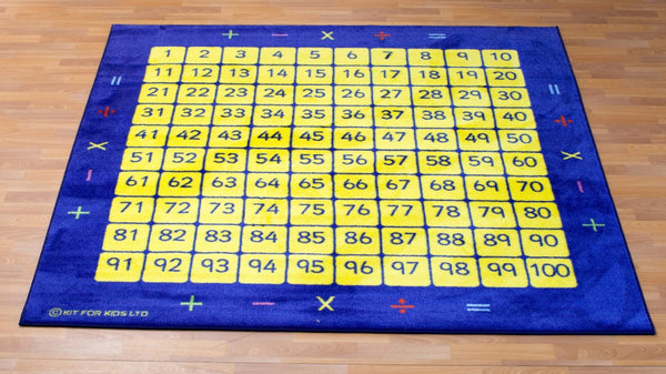 100 square counting grid carpet - Toy Giant 