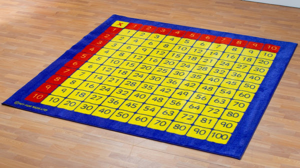100 square multiplication grid carpet - Toy Giant 