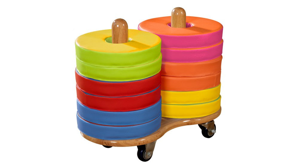 Donut Multi-Seat trolley (incl 12 coloured cushions) - Toy Giant 