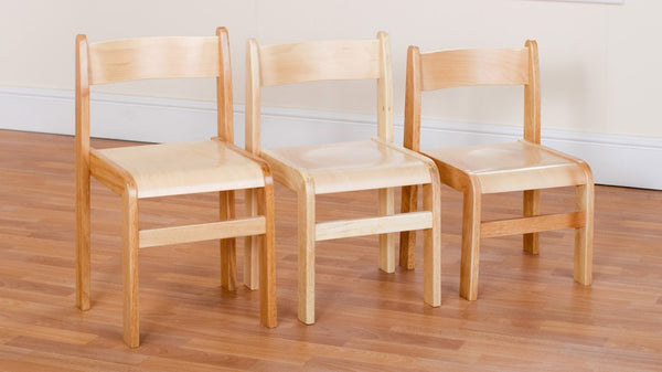 Wooden Natural chair 380mm 2 pack - Toy Giant 