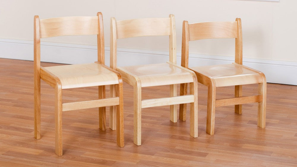 Wooden Natural chair 350mm 2 pack - Toy Giant 