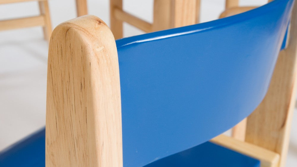 Wooden BLUE chair 380mm 2 pack - Toy Giant 