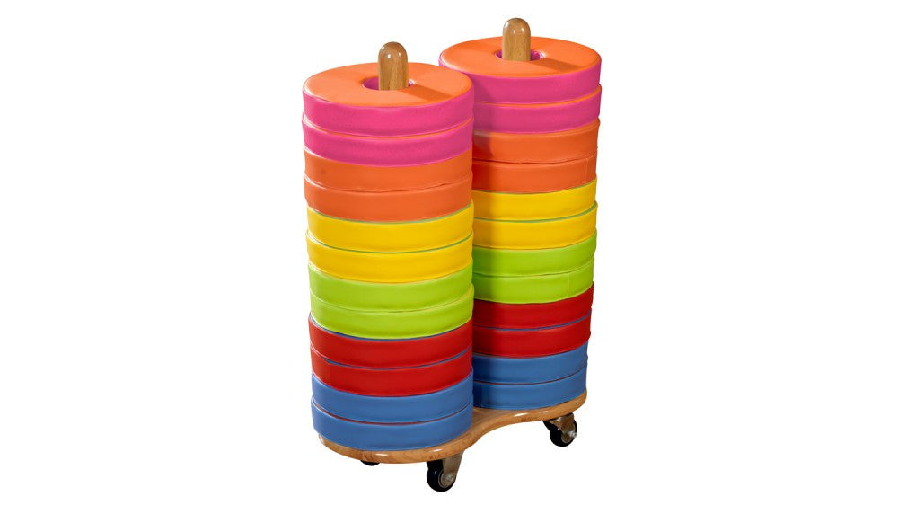 Donut Multi-Seat trolley (incl 24 coloured cushions) - Toy Giant 