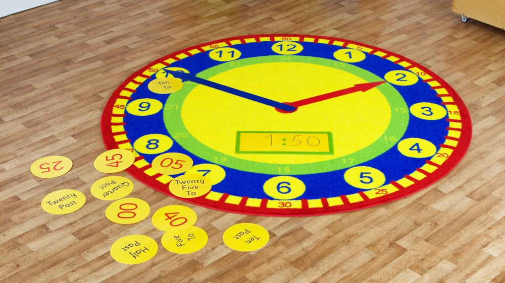 Tell the Time carpet and activity pack - Toy Giant 